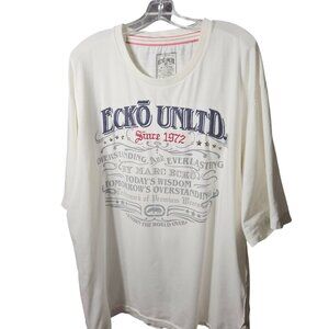 Ecko Unltd. Mens T-Shirt 3XL Off-White Graphic Tee By Marc Ecko 100% Cotton